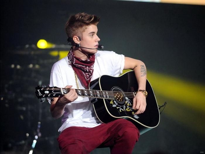 Justin Bieber Guitar Pop Music Singer Wall Art Print Poster