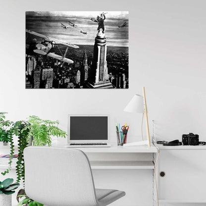 King Kong 1933 Classic Retro Movie Vintage BW Wall Art Print Poster