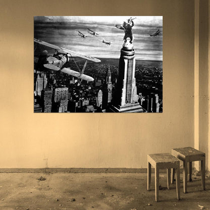 King Kong 1933 Classic Retro Movie Vintage BW Wall Art Print Poster