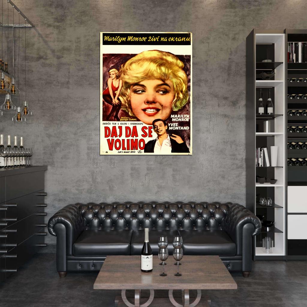 Let's Make Love 1960 Retro Movie Vintage Wall Art Print Poster