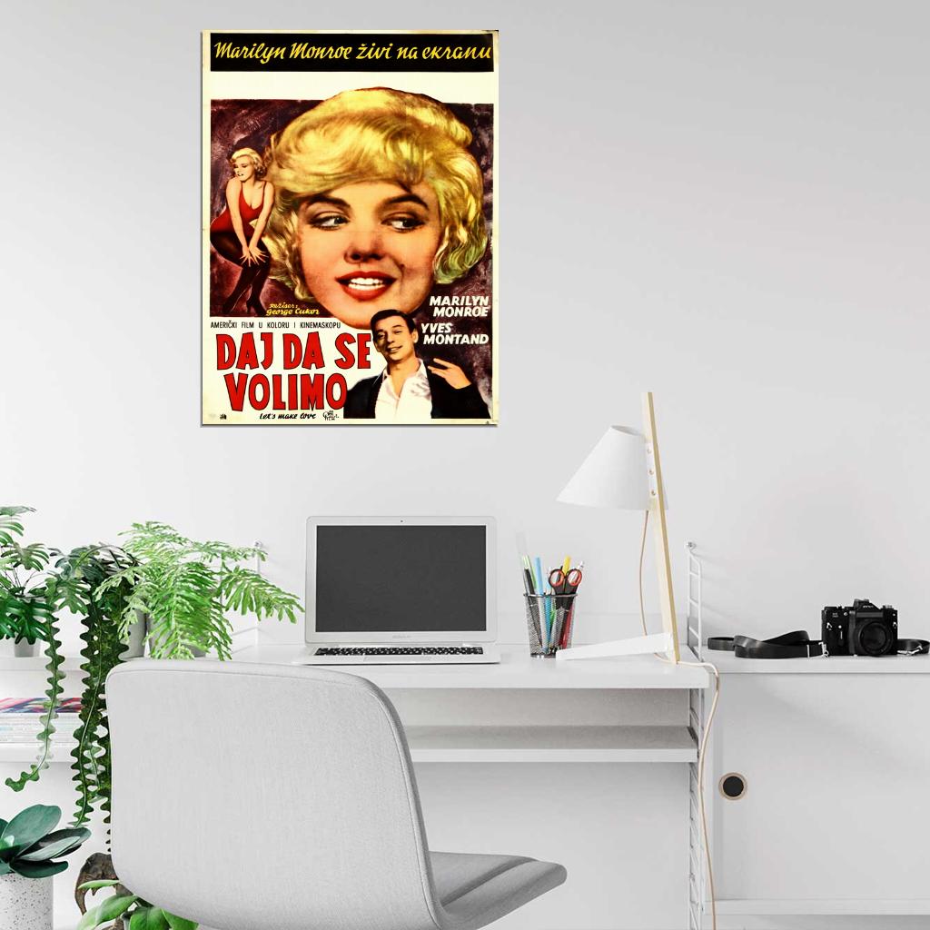 Let's Make Love 1960 Retro Movie Vintage Wall Art Print Poster