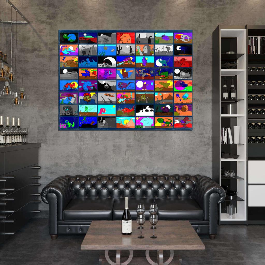 Awesome Unique Pop Art Collage Cool Vintage Wall Art Print Poster