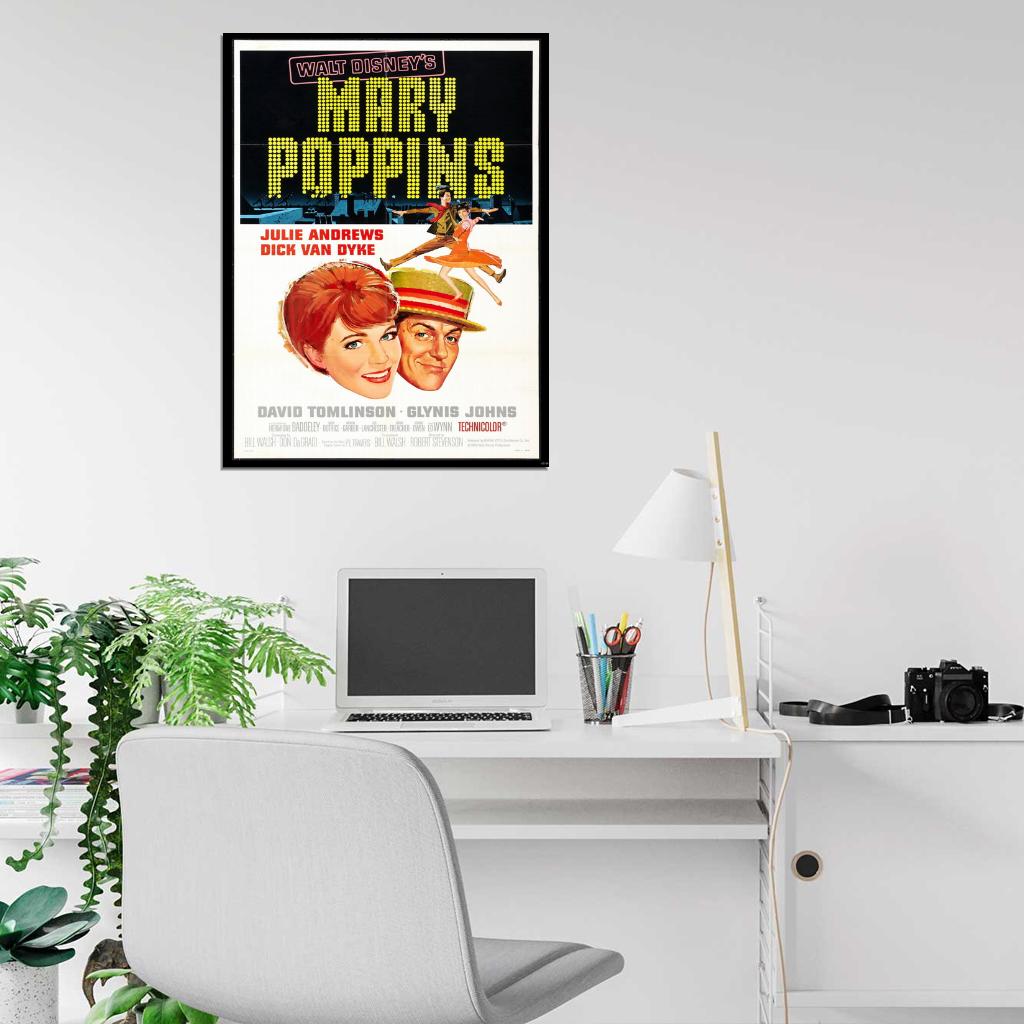 Mary Poppins 1964 Retro Classic Movie Vintage Wall Art Print Poster