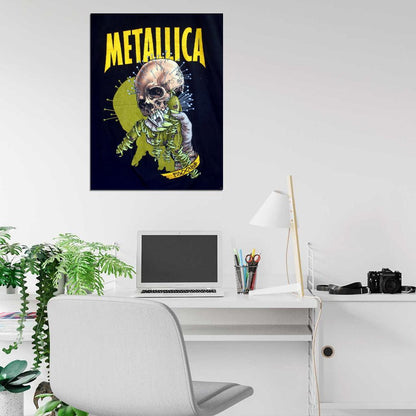 Metallica Skull Rock Music Band Group Art Wall Art Print Poster