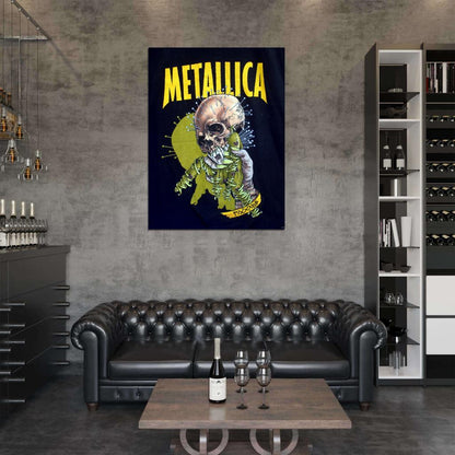 Metallica Skull Rock Music Band Group Art Wall Art Print Poster