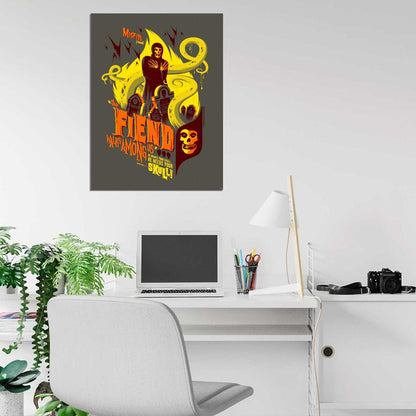 Misfits Skull Horror Punk Band Music Art Wall Art Print Poster