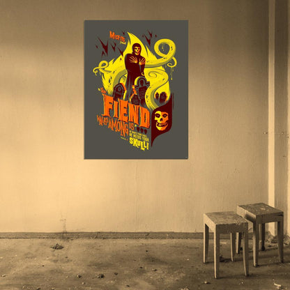 Misfits Skull Horror Punk Band Music Art Wall Art Print Poster