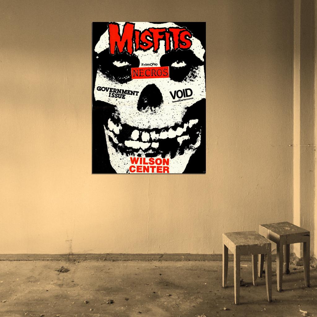 Misfits Punk Rock Music Band Art Wall Art Print Poster
