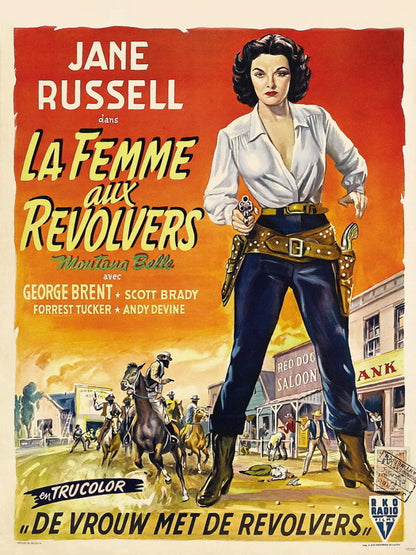Montana Belle 1952 Retro Classic Movie Vintage Wall Art Print Poster
