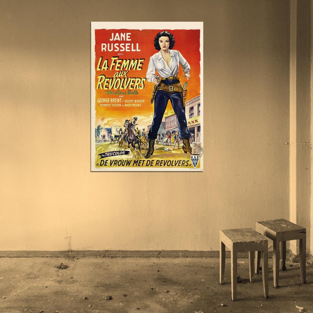 Montana Belle 1952 Retro Classic Movie Vintage Wall Art Print Poster