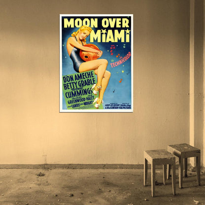 Moon Over Miami 1941 Retro Movie Vintage Wall Art Print Poster