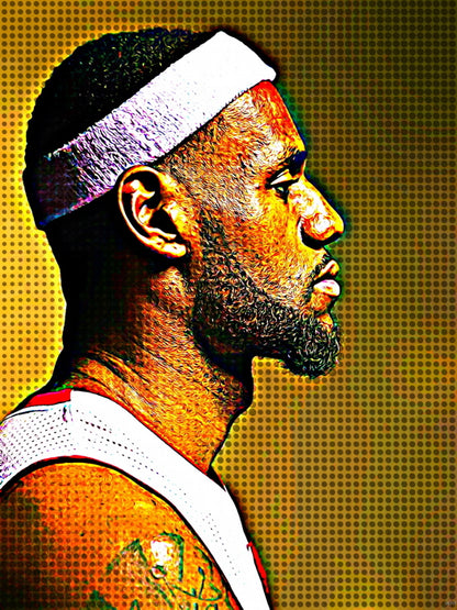 Lebron James Cleveland Cool Painting Pop Art Wall Art Print Poster