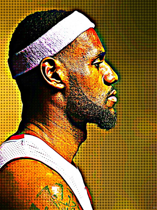 Lebron James Cleveland Cool Painting Pop Art Wall Art Print Poster