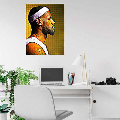 Lebron James Cleveland Cool Painting Pop Art Wall Art Print Poster