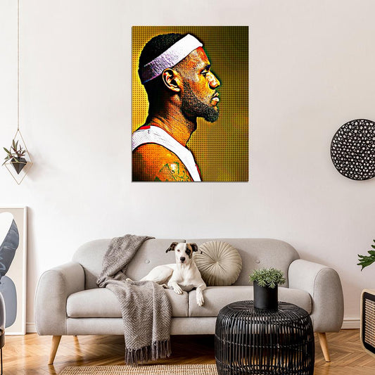 Lebron James Cleveland Cool Painting Pop Art Wall Art Print Poster