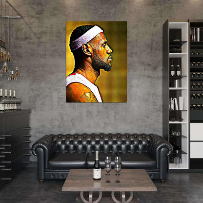 Lebron James Cleveland Cool Painting Pop Art Wall Art Print Poster