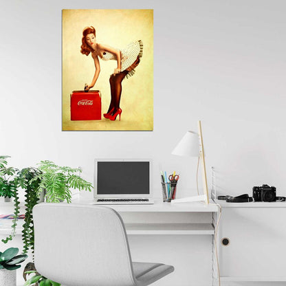 Sexy Girl Pin Up Retro Style Wall Art Print Poster