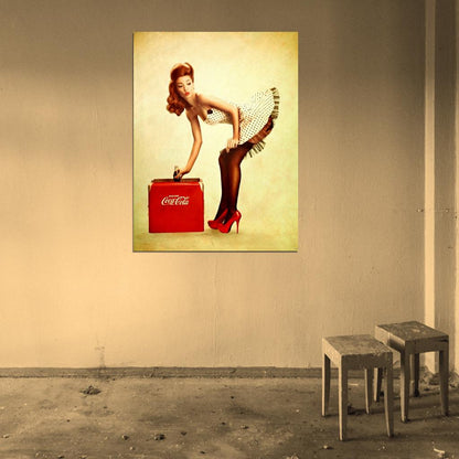 Sexy Girl Pin Up Retro Style Wall Art Print Poster