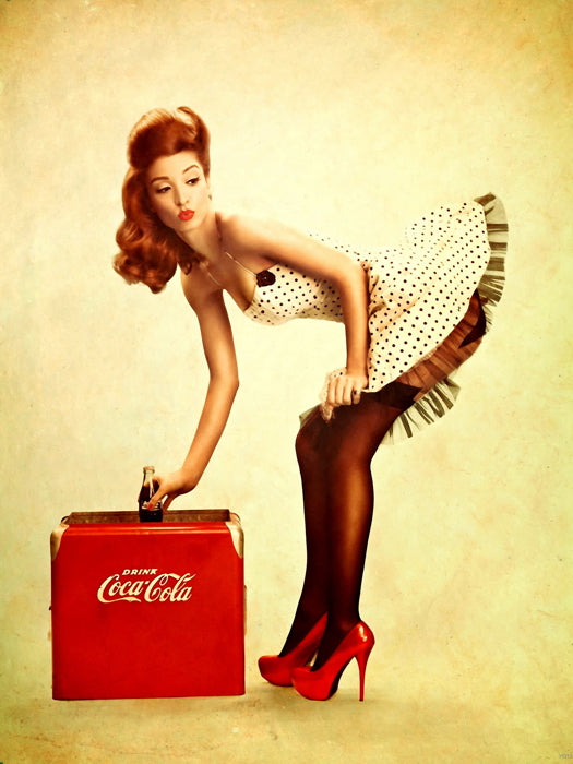Sexy Girl Pin Up Retro Style Wall Art Print Poster