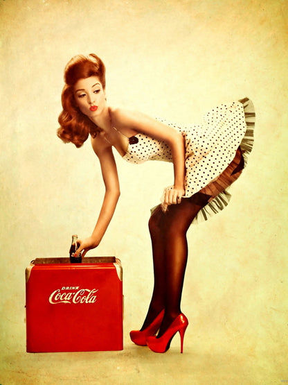 Sexy Girl Pin Up Retro Style Wall Art Print Poster