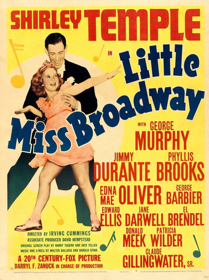 Little Miss Broadway 1938 Retro Movie Vintage Wall Art Print Poster