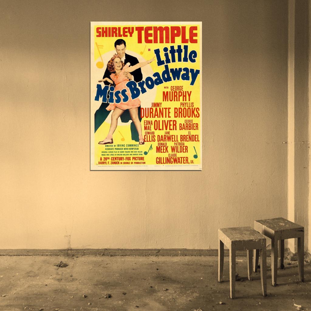 Little Miss Broadway 1938 Retro Movie Vintage Wall Art Print Poster