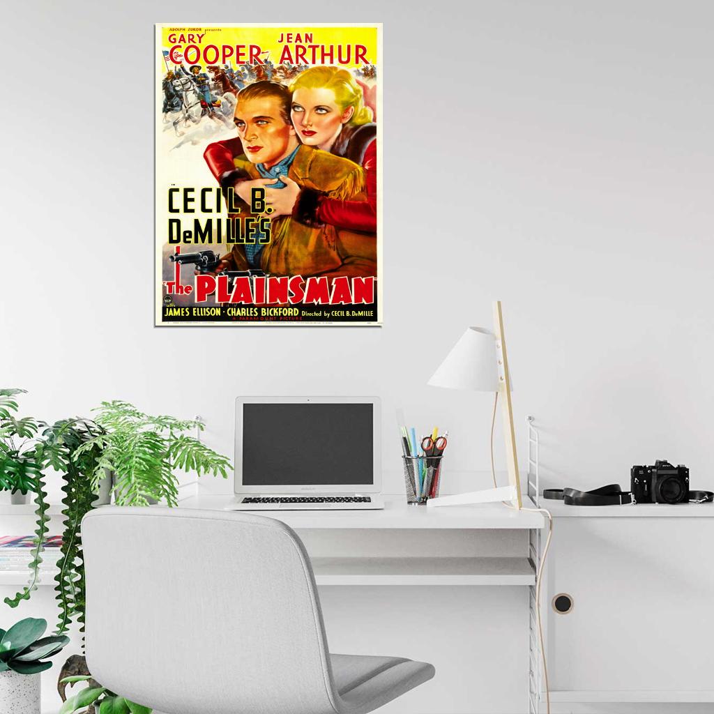 The Plainsman 1936 Retro Movie Classic Vintage Wall Art Print Poster