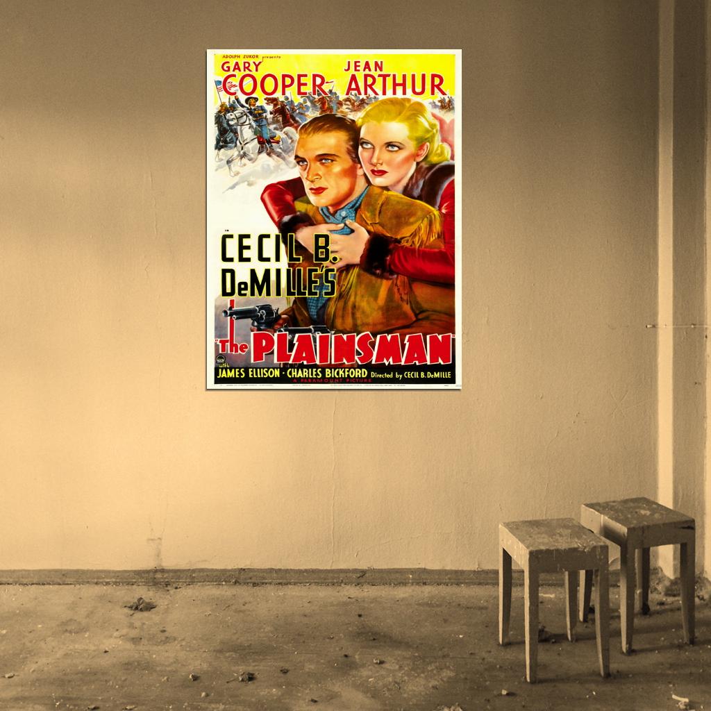 The Plainsman 1936 Retro Movie Classic Vintage Wall Art Print Poster