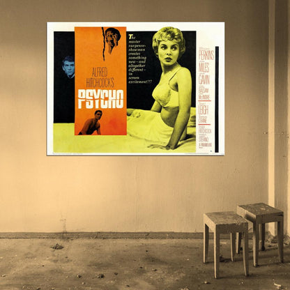 Psycho Retro Classic Movie Vintage Wall Art Print Poster