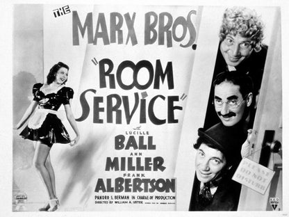 Room Service 1938 Retro Movie Vintage BW Wall Art Print Poster