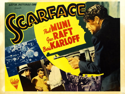 Scarface 1932 Retro Movie Classic Vintage Wall Art Print Poster
