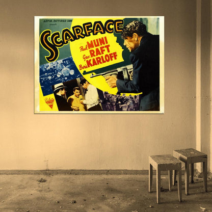 Scarface 1932 Retro Movie Classic Vintage Wall Art Print Poster