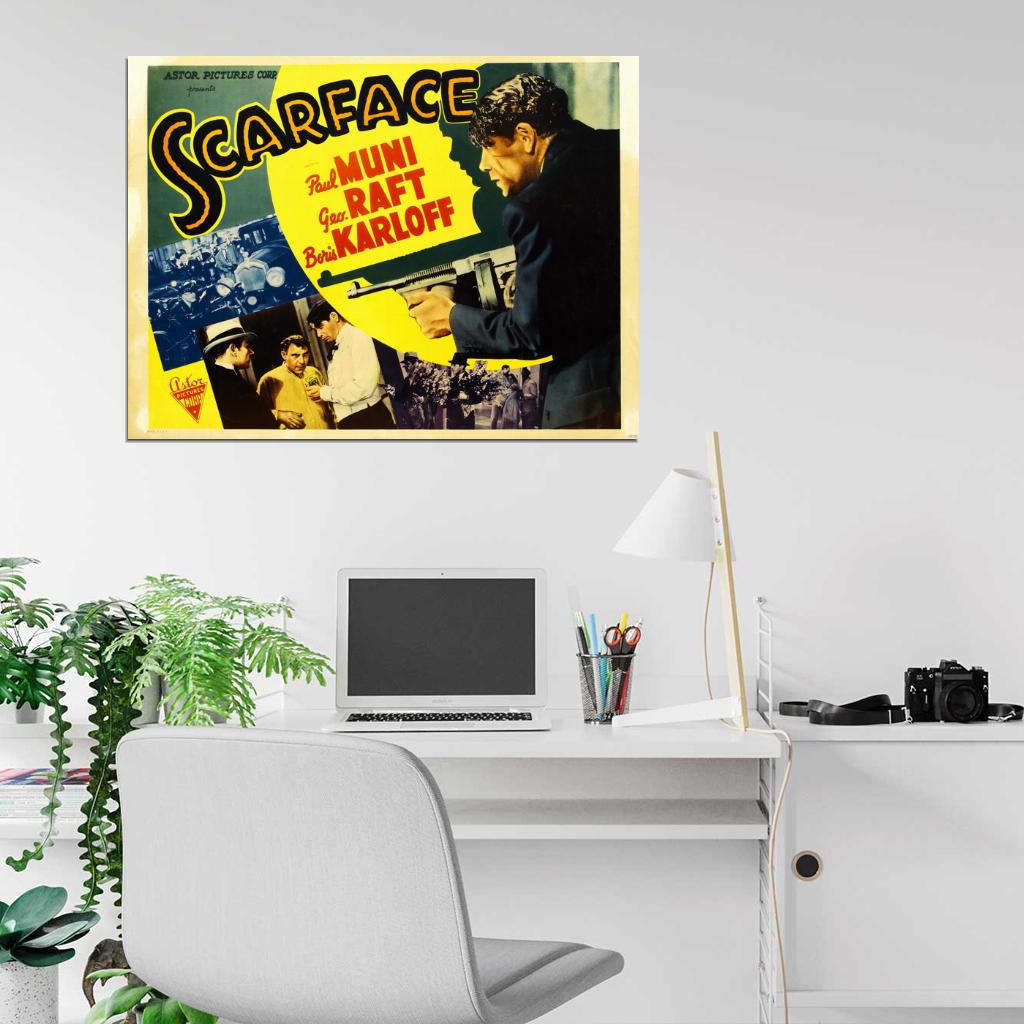 Scarface 1932 Retro Movie Classic Vintage Wall Art Print Poster