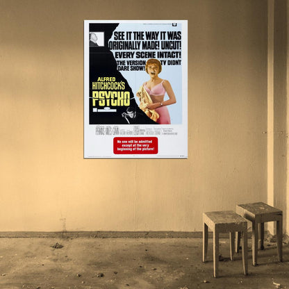 Psycho 1960 Retro Movie Vintage Wall Art Print Poster