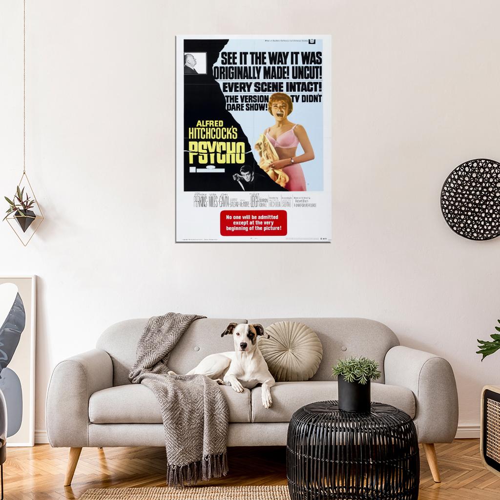 Psycho 1960 Retro Movie Vintage Wall Art Print Poster