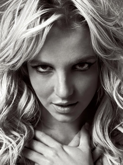 Britney Spears Music Singer Cool Portrait BW Wall Art Print Poster