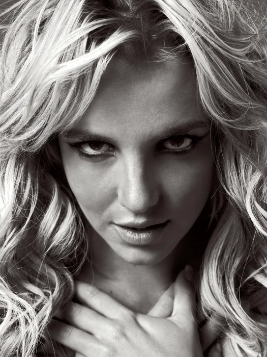Britney Spears Music Singer Cool Portrait BW Wall Art Print Poster