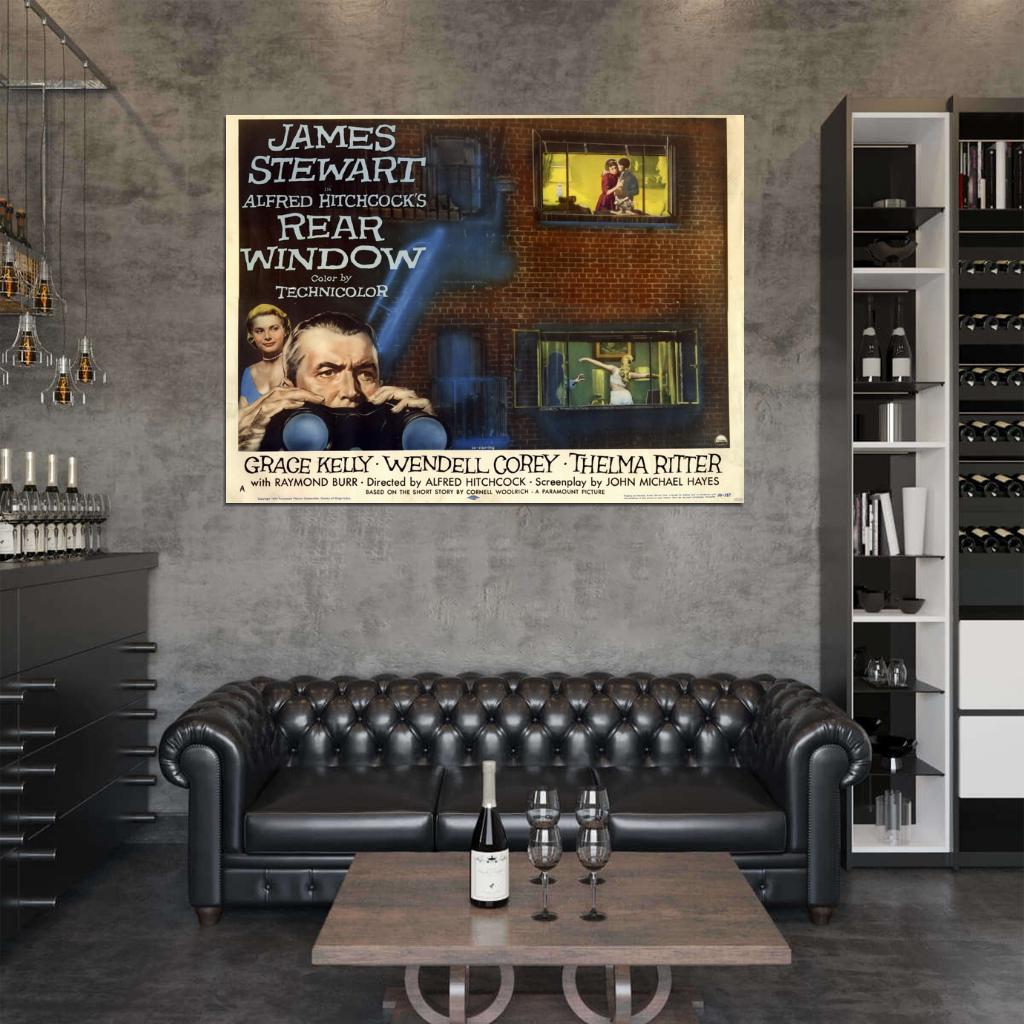 Rear Window 1954 Retro Classic Movie Vintage Wall Art Print Poster