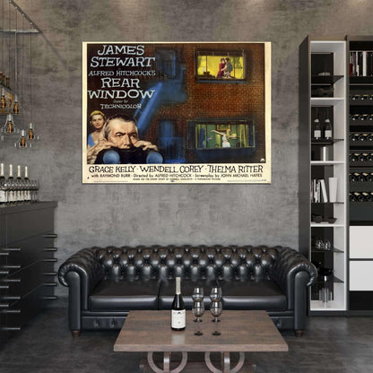 Rear Window 1954 Retro Classic Movie Vintage Wall Art Print Poster