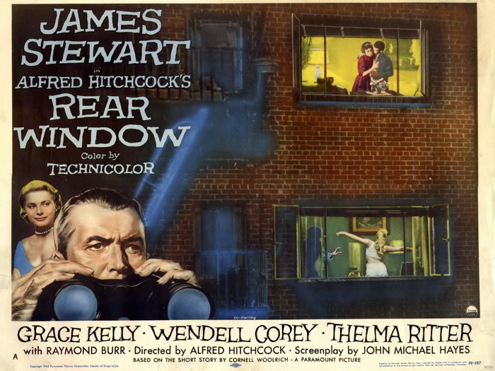 Rear Window 1954 Retro Classic Movie Vintage Wall Art Print Poster