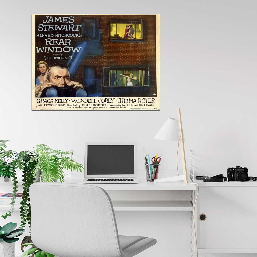 Rear Window 1954 Retro Classic Movie Vintage Wall Art Print Poster