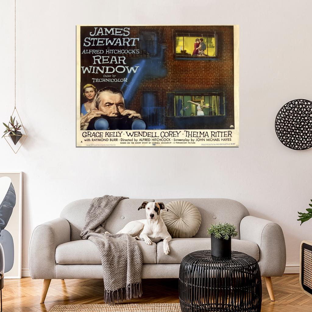Rear Window 1954 Retro Classic Movie Vintage Wall Art Print Poster