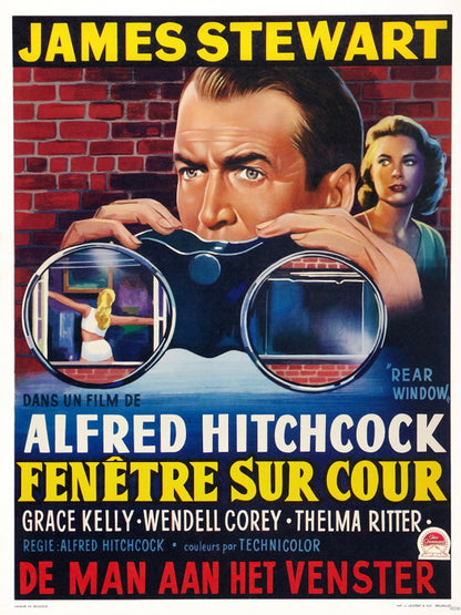 Rear Window Retro Classic Movie Vintage Wall Art Print Poster