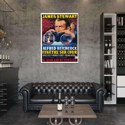 Rear Window Retro Classic Movie Vintage Wall Art Print Poster