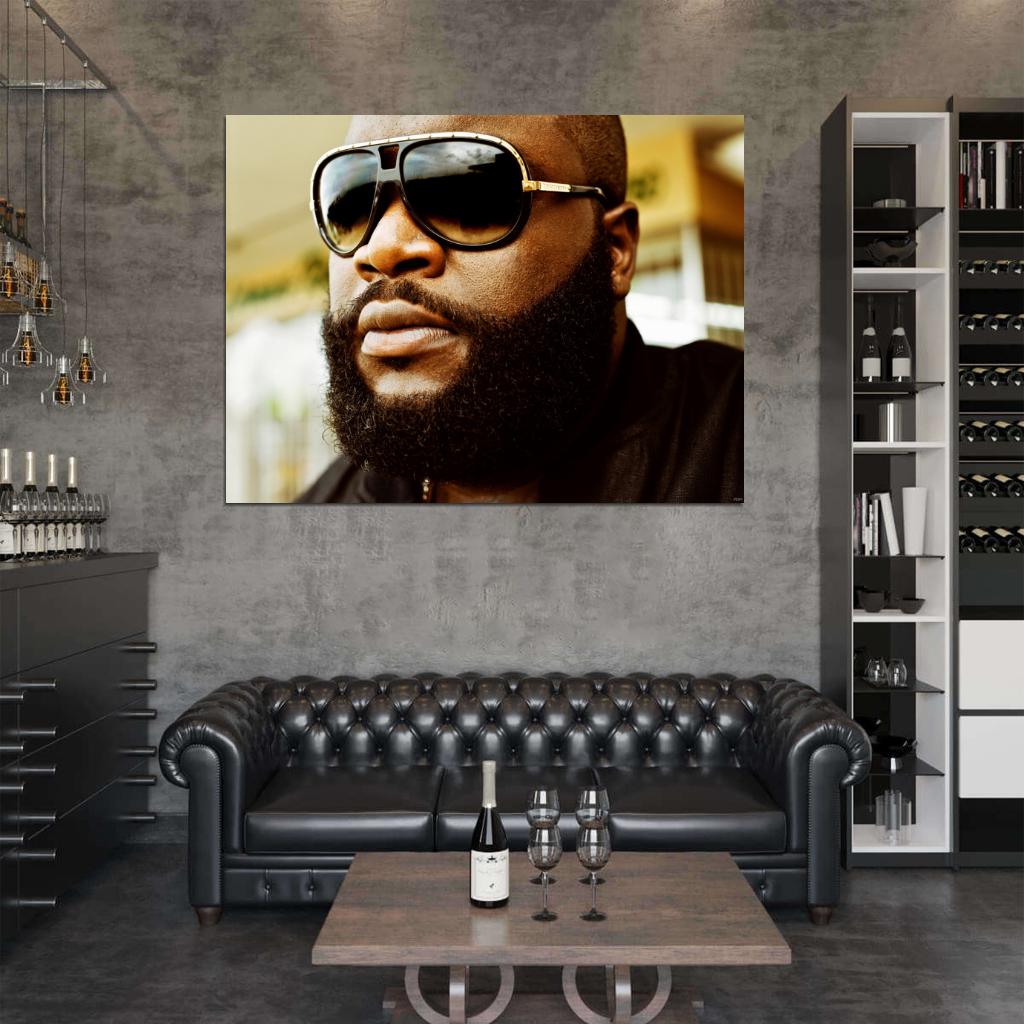 Rick Ross Amazing Portrait Rapper Hip Hop Wall Art Print Poster