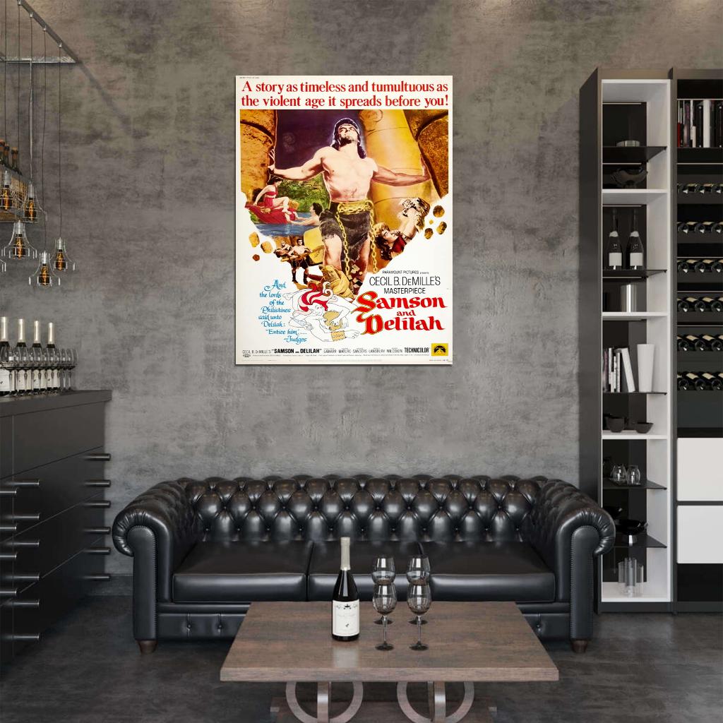 Samson And Delilah 1949 Retro Movie Vintage Wall Art Print Poster