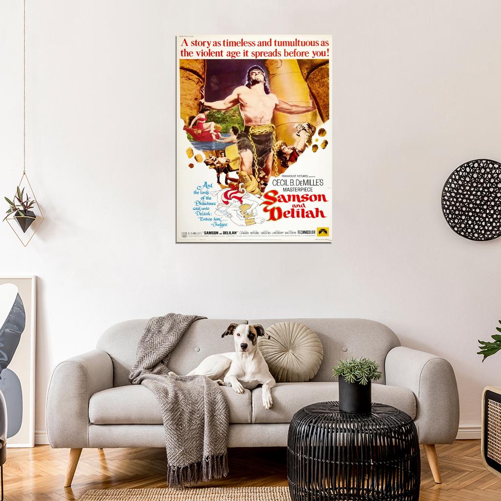 Samson And Delilah 1949 Retro Movie Vintage Wall Art Print Poster