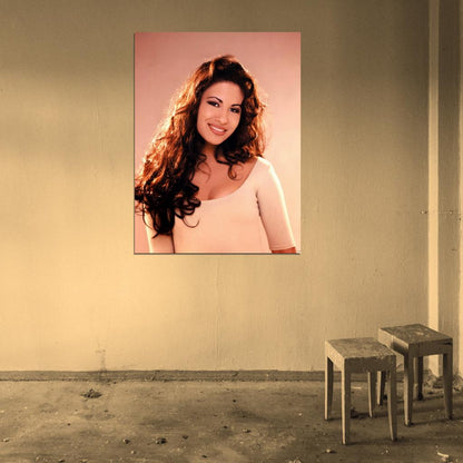 Selena Portrait Latino Pop R&B Music Singer Wall Art Print Poster