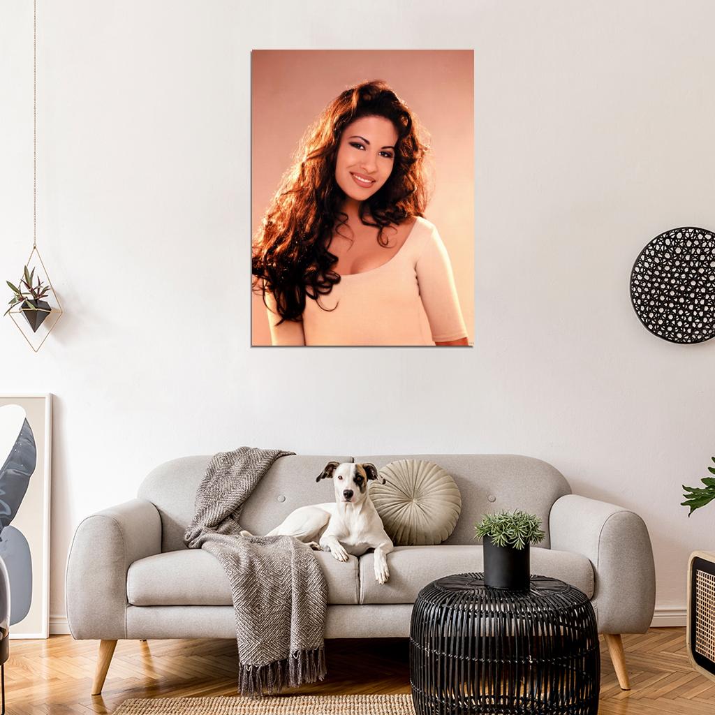 Selena Portrait Latino Pop R&B Music Singer Wall Art Print Poster