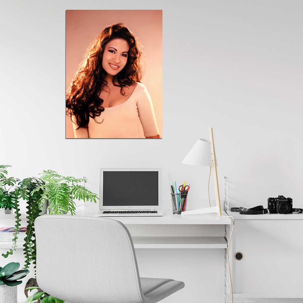 Selena Portrait Latino Pop R&B Music Singer Wall Art Print Poster